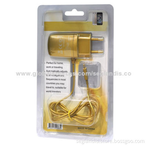 Travel Charger for iPad Mini/iPhone 5C/5S, 5V, 1A Output
